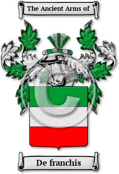 De franchis Family Crest Download (jpg) Legacy Series - 150 DPI